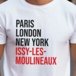T-Shirt Blanc Paris London New York Issy-les-Moulineaux Pour homme-2