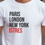 T-Shirt Blanc Paris London New York Istres Pour homme-2