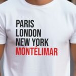 T-Shirt Blanc Paris London New York Montélimar Pour homme-2