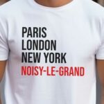 T-Shirt Blanc Paris London New York Noisy-le-Grand Pour homme-2