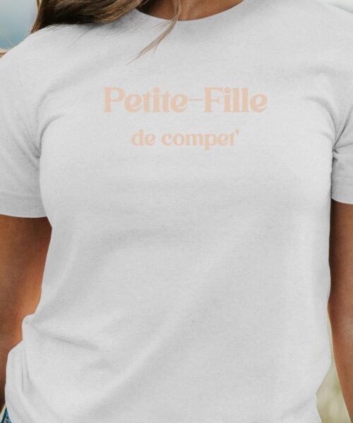 T-Shirt Blanc Petite-Fille de compet' Pour femme-1