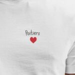 T-Shirt Blanc Poitiers Coeur Pour homme-2