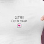 T-Shirt Blanc Quimper C'est la maison Pour homme-2