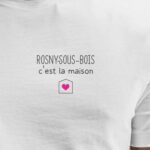T-Shirt Blanc Rosny-sous-Bois C'est la maison Pour homme-2