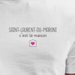 T-Shirt Blanc Saint-Laurent-du-Maroni C'est la maison Pour homme-2