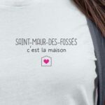 T-Shirt Blanc Saint-Maur-des-Fossés C'est la maison Pour femme-2