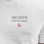 T-Shirt Blanc Saint-Quentin C'est la maison Pour homme-2