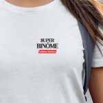 T-Shirt Blanc Super Binôme édition limitée Pour femme-1