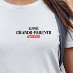 T-Shirt Blanc Super Grands-Parents édition limitée Pour femme-1