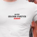 T-Shirt Blanc Super Grands-Parents édition limitée Pour homme-1