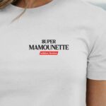 T-Shirt Blanc Super Mamounette édition limitée Pour femme-1