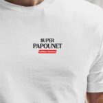 T-Shirt Blanc Super Papounet édition limitée Pour homme-1