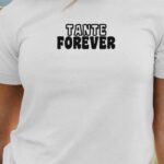 T-Shirt Blanc Tante forever face Pour femme-1