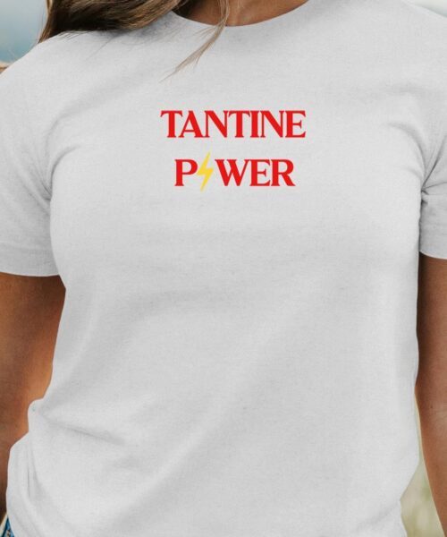 T-Shirt Blanc Tantine Power Pour femme-1