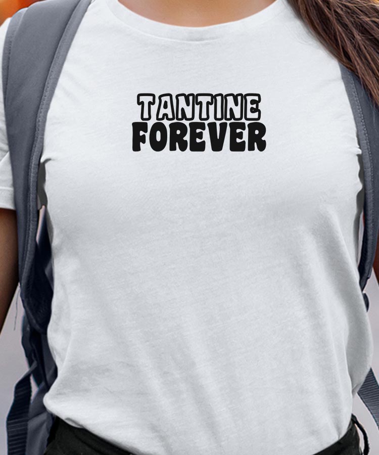 T-Shirt Blanc Tantine forever face Pour femme-1