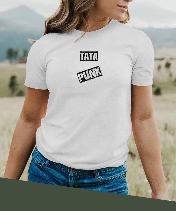 T-Shirt Blanc Tata PUNK Pour femme-2