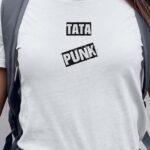 T-Shirt Blanc Tata PUNK Pour femme-1