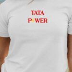 T-Shirt Blanc Tata Power Pour femme-1