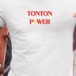 T-Shirt Blanc Tonton Power Pour homme-1