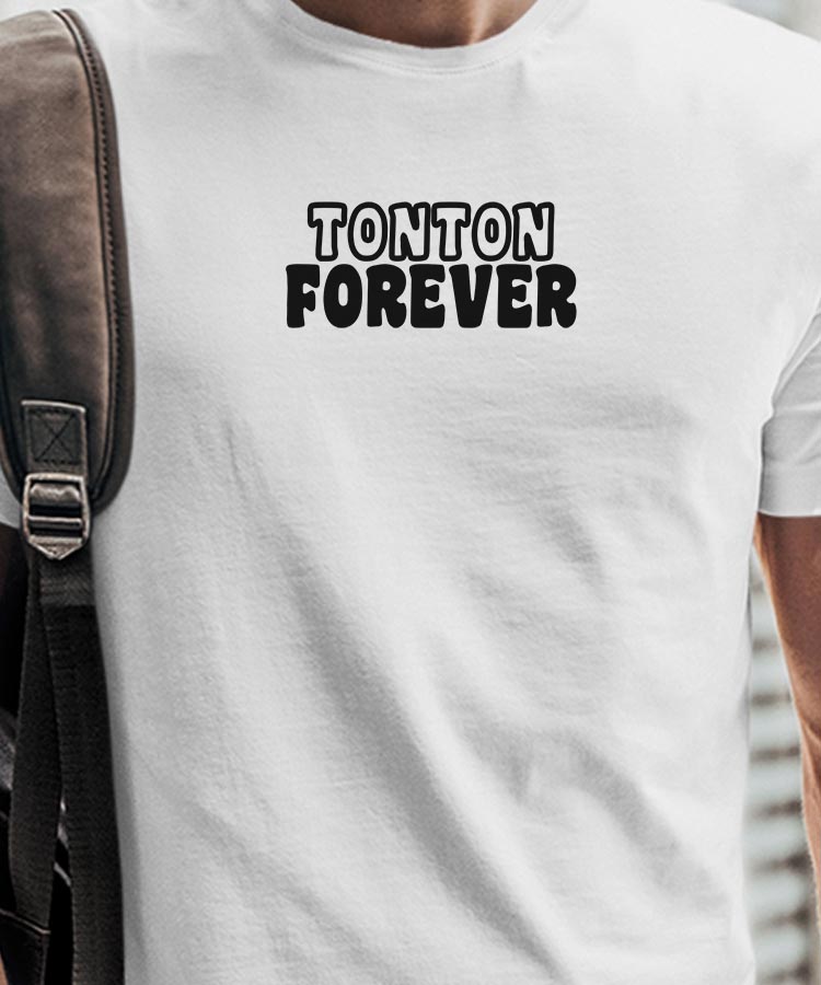 T-Shirt Blanc Tonton forever face Pour homme-1