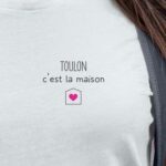 T-Shirt Blanc Toulon C'est la maison Pour femme-2