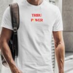 T-Shirt Blanc Tribu Power Pour homme-2