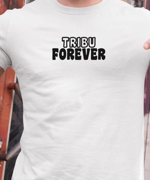 T-Shirt Blanc Tribu forever face Pour homme-1
