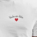 T-Shirt Blanc Vaulx-en-Velin Coeur Pour homme-2