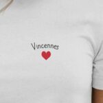 T-Shirt Blanc Vincennes Coeur Pour femme-2