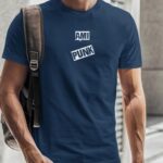 T-Shirt Bleu Marine Ami PUNK Pour homme-2