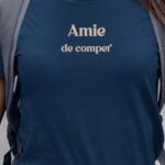 T-Shirt Bleu Marine Amie de compet' Pour femme-1