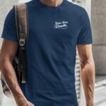 T-Shirt Bleu Marine Beau-Frère Chouette face Pour homme-2