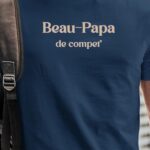T-Shirt Bleu Marine Beau-Papa de compet' Pour homme-1