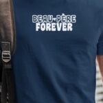 T-Shirt Bleu Marine Beau-Père forever face Pour homme-1