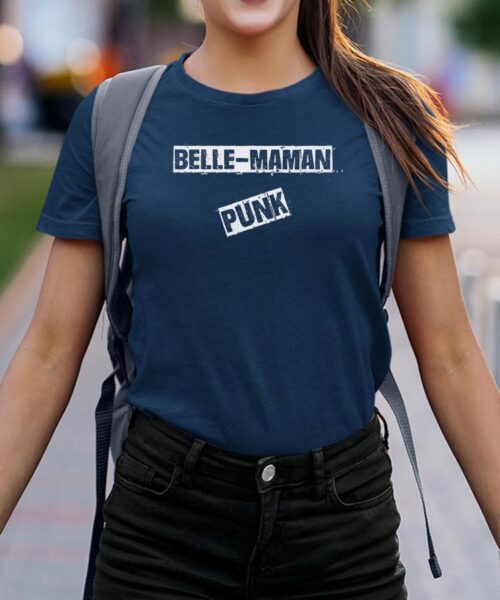 T-Shirt Bleu Marine Belle-Maman PUNK Pour femme-2