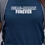 T-Shirt Bleu Marine Belle-Maman forever face Pour femme-1