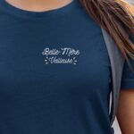 T-Shirt Bleu Marine Belle-Mère Veilleuse Pour femme-1