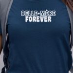 T-Shirt Bleu Marine Belle-Mère forever face Pour femme-1