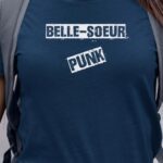 T-Shirt Bleu Marine Belle-Soeur PUNK Pour femme-1