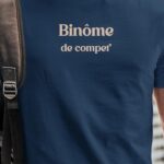 T-Shirt Bleu Marine Binôme de compet' Pour homme-1