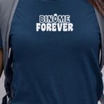 T-Shirt Bleu Marine Binôme forever face Pour femme-1