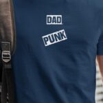 T-Shirt Bleu Marine Dad PUNK Pour homme-1