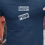 T-Shirt Bleu Marine Daddy PUNK Pour homme-1