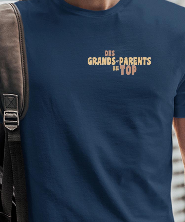 T-Shirt Bleu Marine Des Grands-Parents au top Pour homme-1