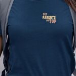 T-Shirt Bleu Marine Des Parents au top Pour femme-1