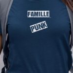 T-Shirt Bleu Marine Famille PUNK Pour femme-1