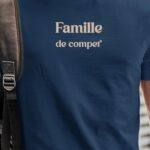T-Shirt Bleu Marine Famille de compet' Pour homme-1