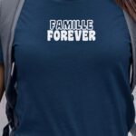 T-Shirt Bleu Marine Famille forever face Pour femme-1