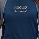 T-Shirt Bleu Marine Filleule de compet' Pour femme-1