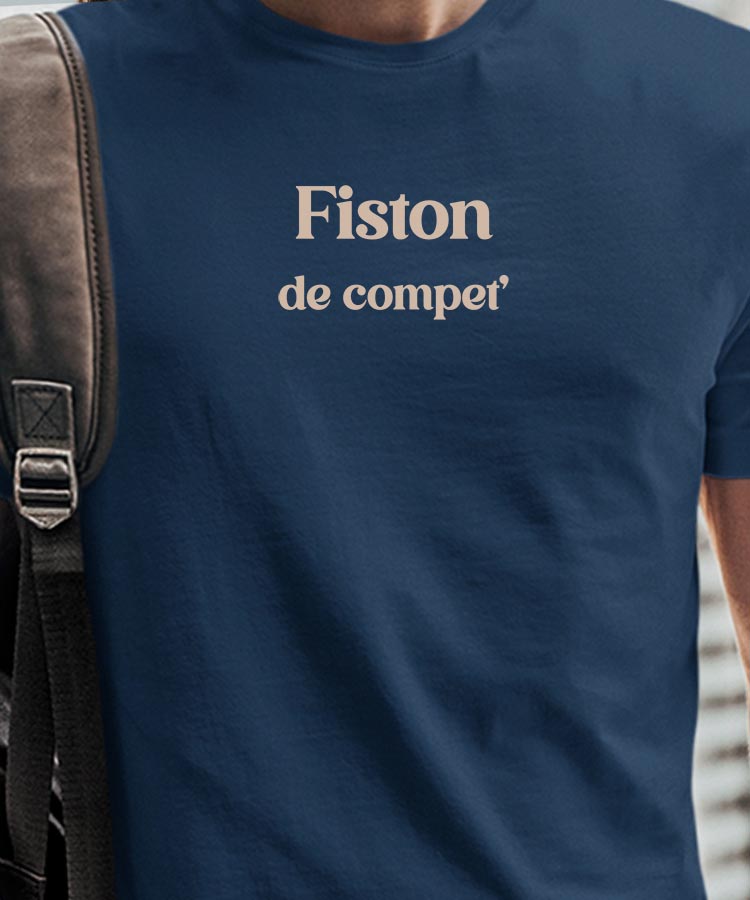 T-Shirt Bleu Marine Fiston de compet' Pour homme-1